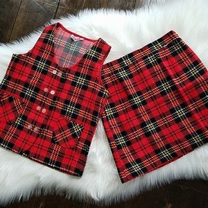 VINTAGE Skirt & Vest Set